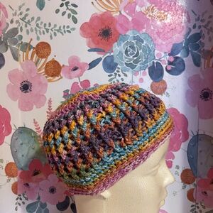Multicolor Crochet Beanie girls size 8-12
